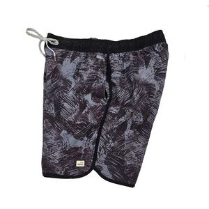 VUORI Men's Bank Athletic Shorts XL Charcoal Pattern Zip Pockets